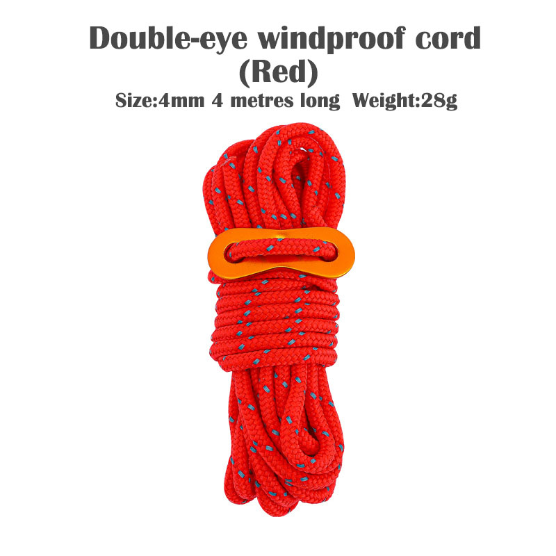 Outdoor Camping Tarp - Tent Ropes 4mm Reflective Cord Guy
