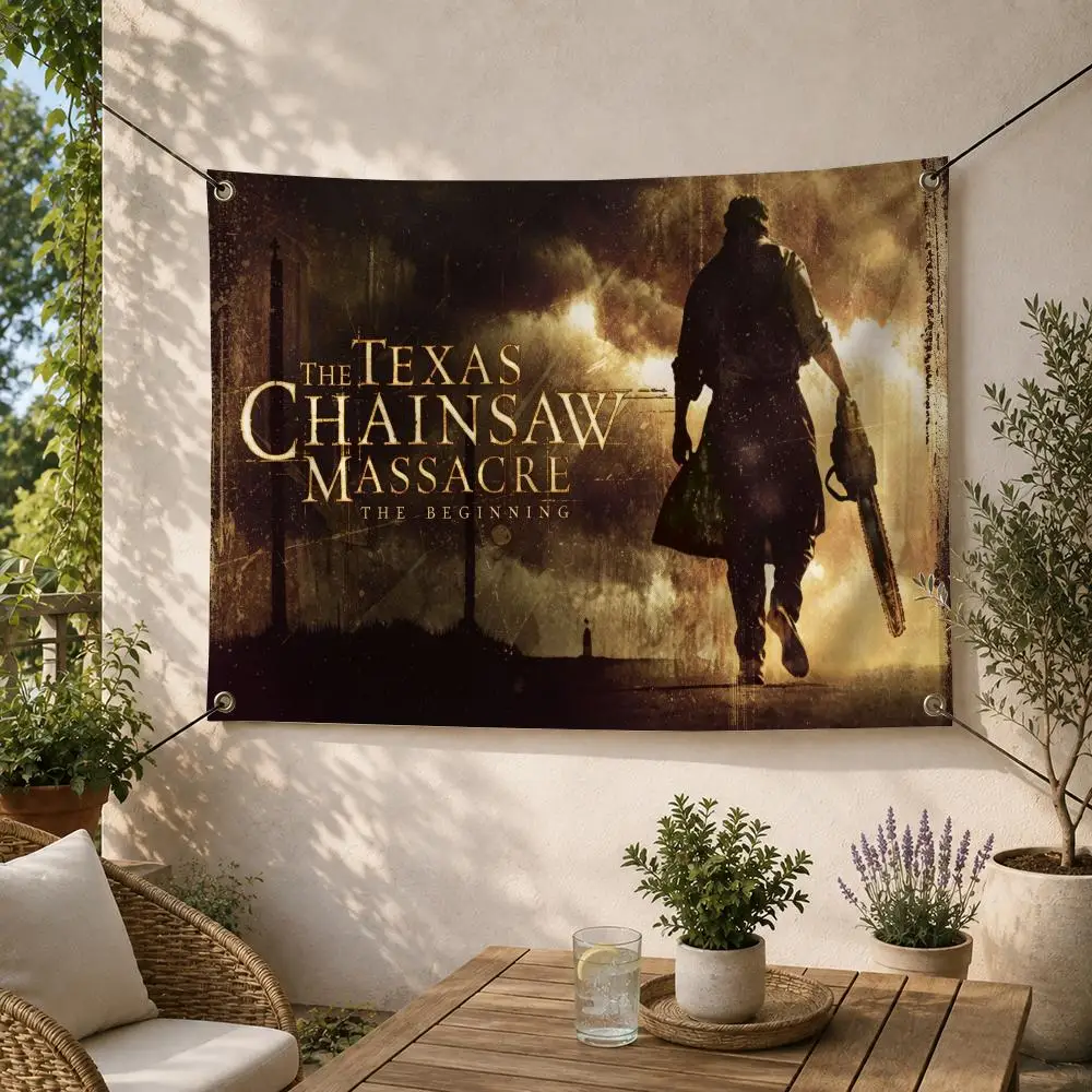 Outdoor Camping In Texas - Movie Horror Texas Chainsaw Massacre Flags