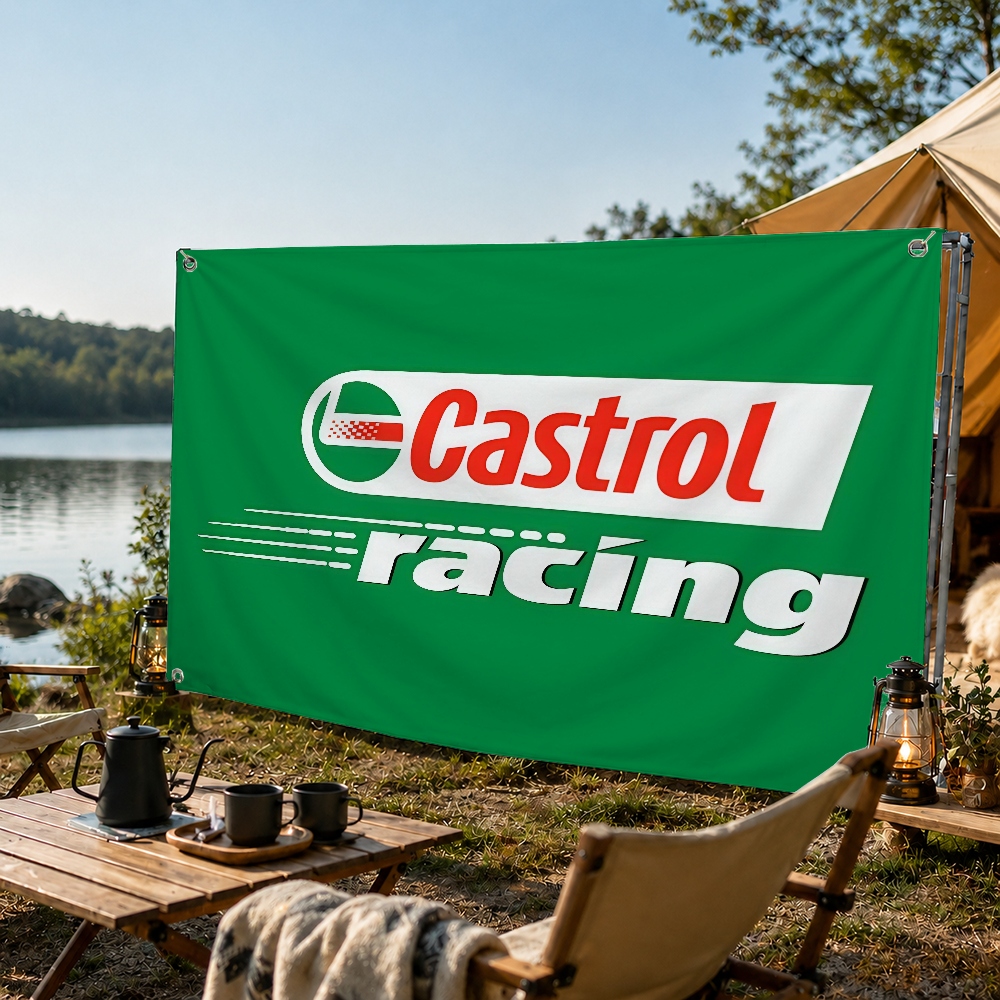 C-Castrol Moto Oil Brand Flag  - Camping Quad recension och pris