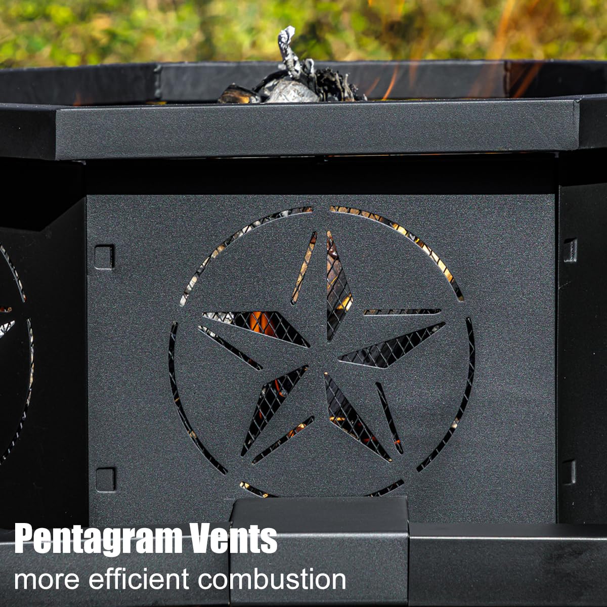 Outdoor Fire Pit with Fire Pok - Outdoor Camping Fireplace recension och pris