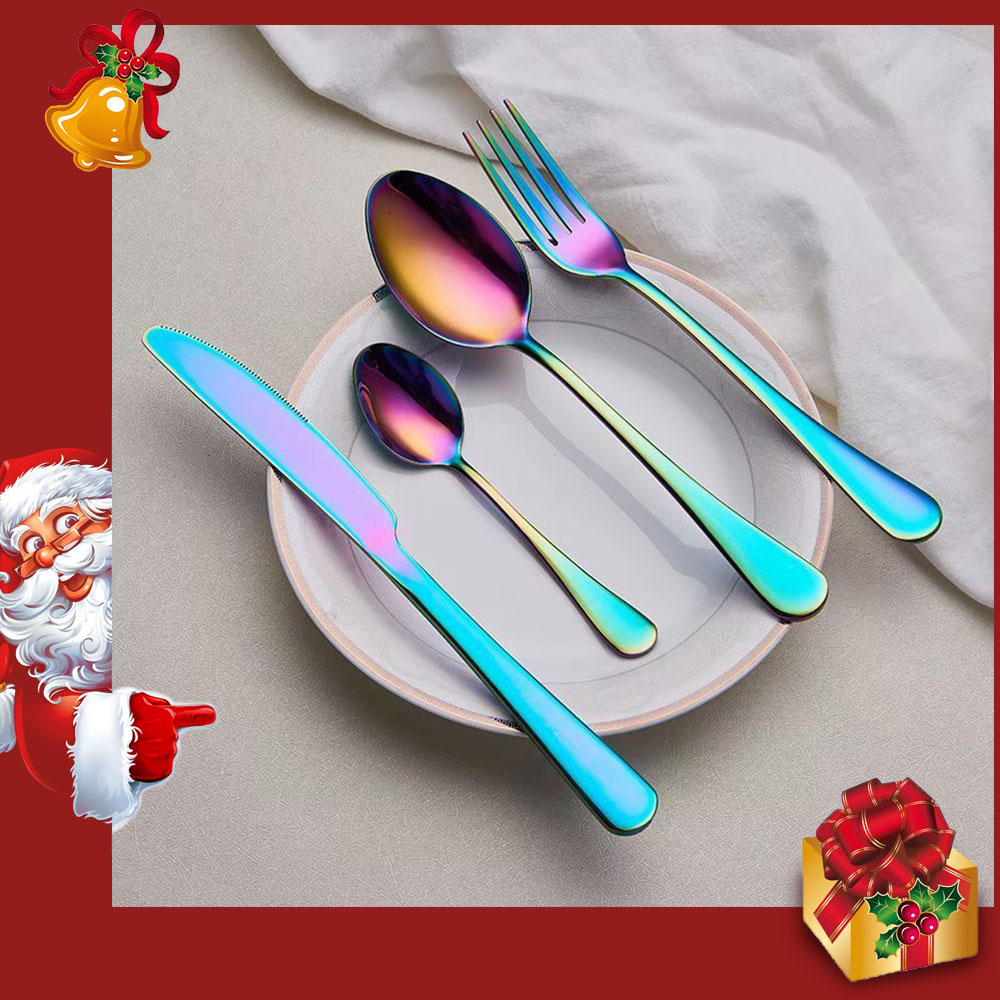 Gold Spoon Knife Set Gold Cutl - Outdoor Camping Dining Set recension och pris