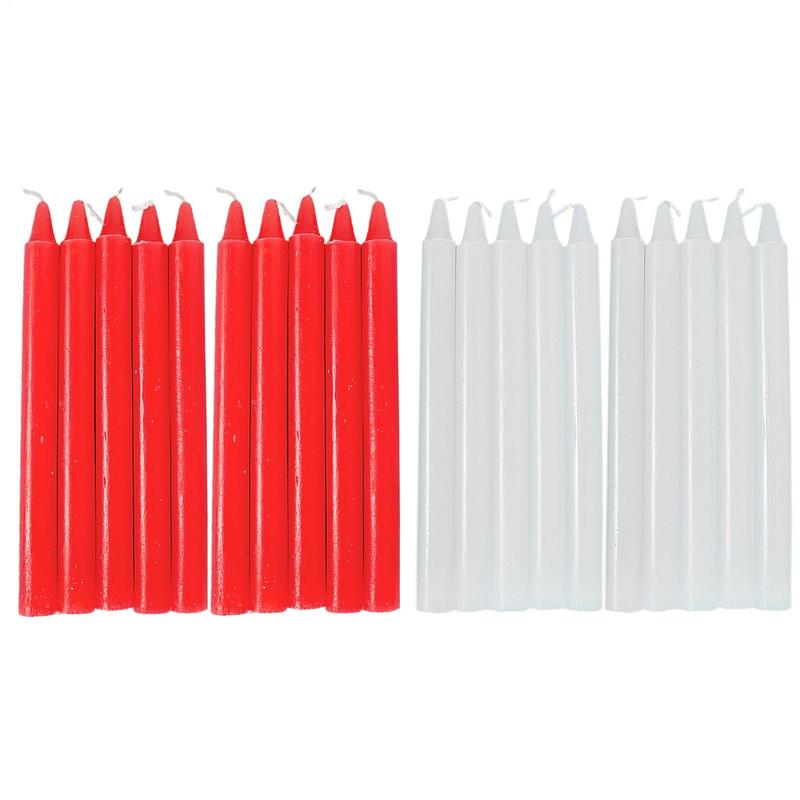 Taper Candles 10X Natural Wax  - Glow Sticks Survival recension och pris