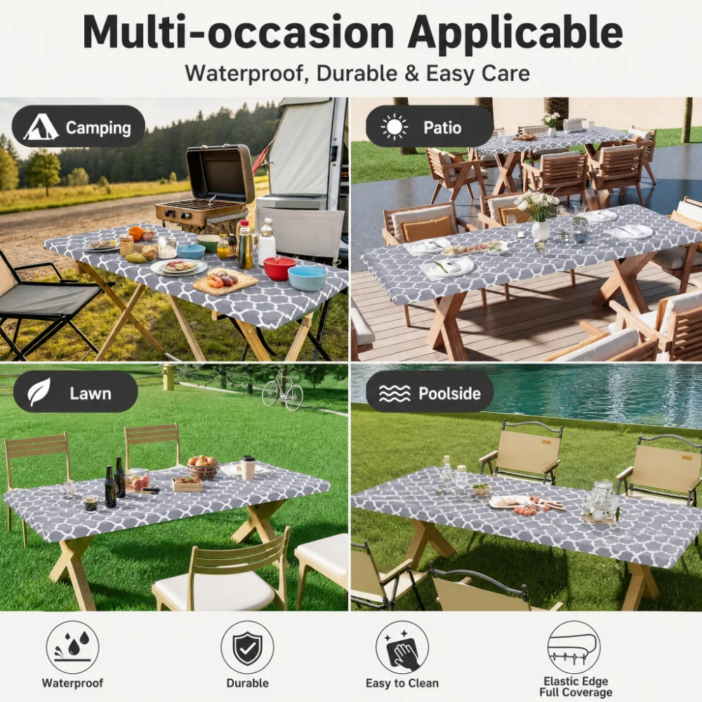 Rectangle Table Cloth Cover, P - Camp Table Folding recension och pris