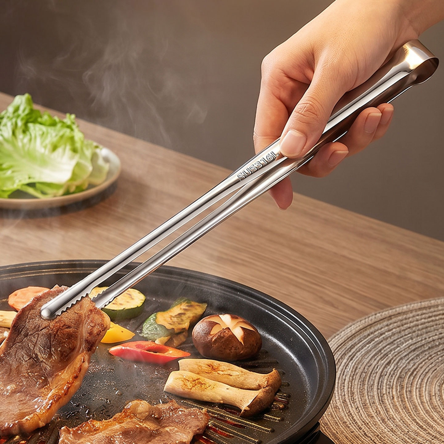 Grill Tongs Meat Culinary Nipp - Outdoor Camping World recension och pris