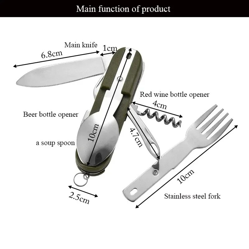 Stainless Steel 7 in 1 Camping - Outdoor Camping Dining Set recension och pris