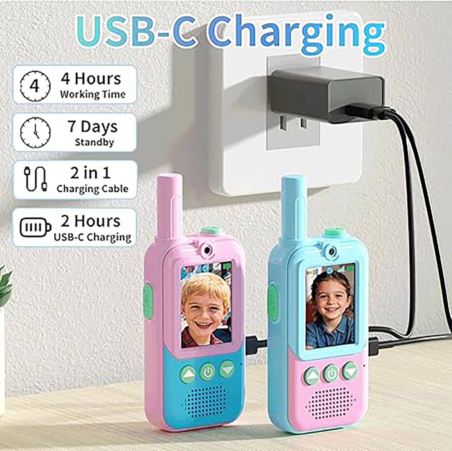 Rechargeable Kids Video Walkie - Outdoor Camping Toys recension och pris
