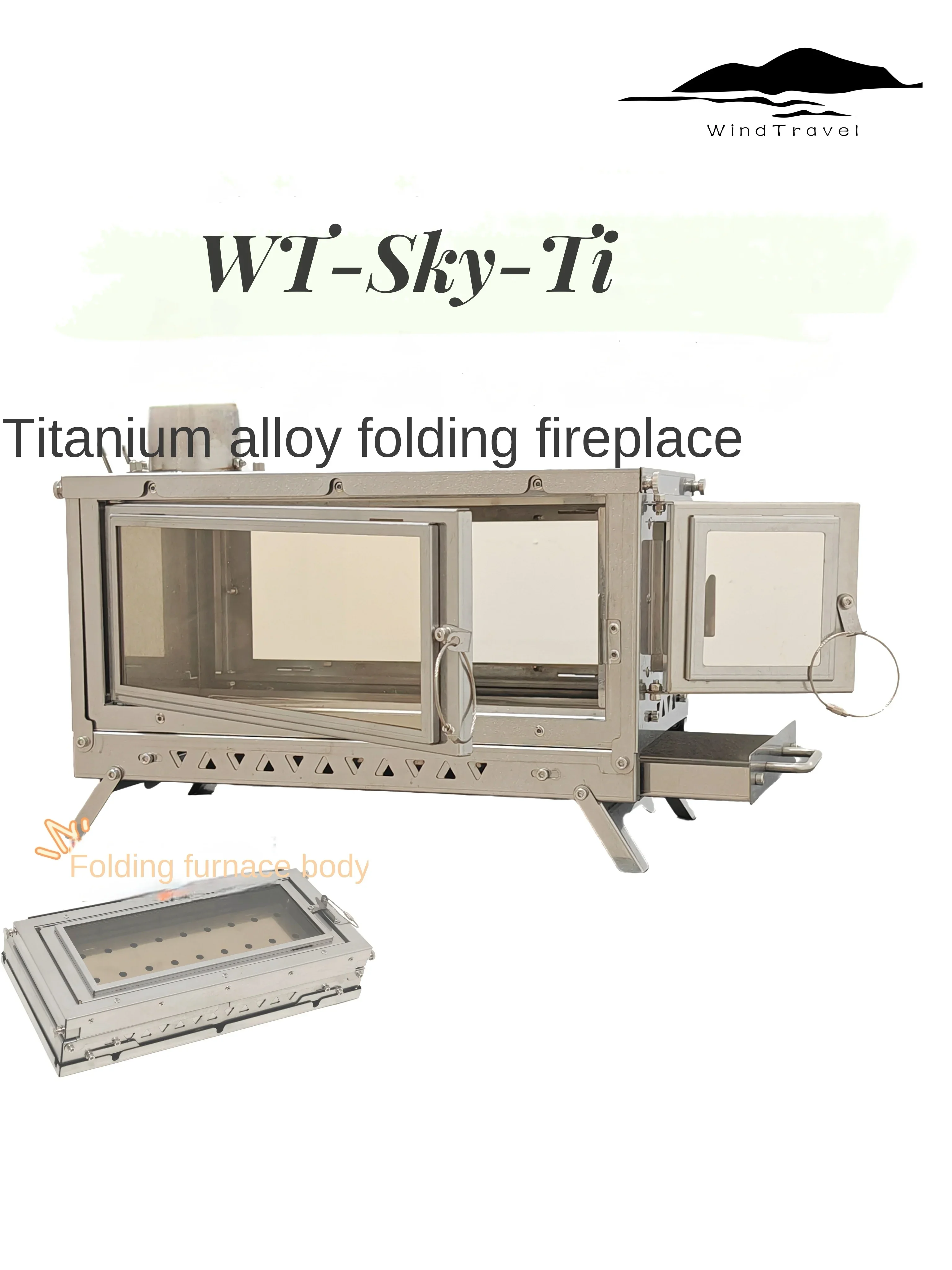 WT-Sky-Ti titanium alloy foldi - Outdoor Camping Fireplace recension och pris