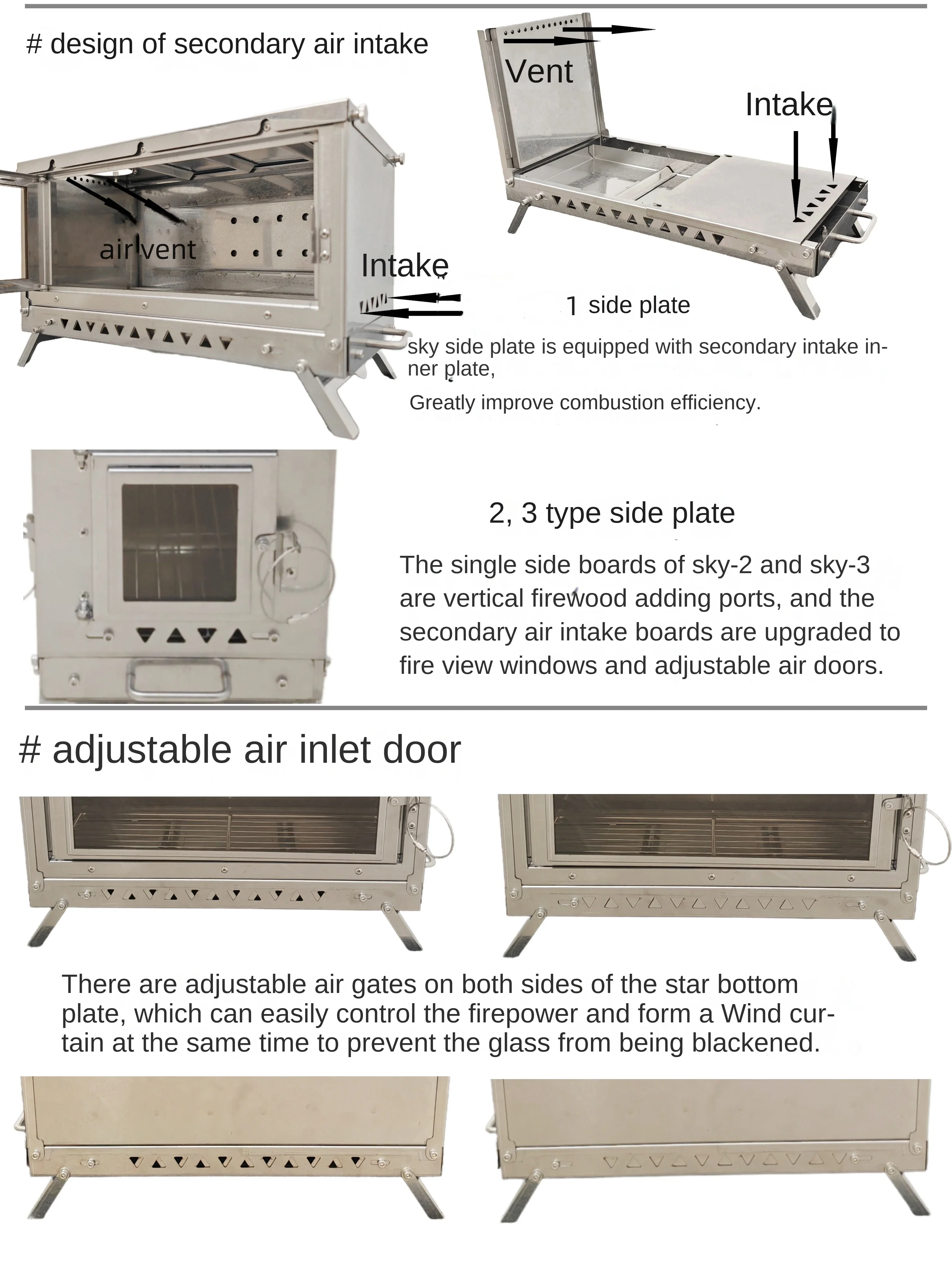 WT-Sky-Ti titanium alloy foldi - Outdoor Camping Fireplace recension och pris