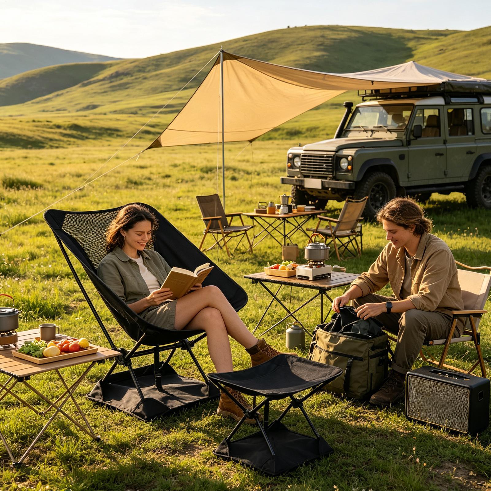 Oxford Cloth Anti-Sink Camp Ch - Outdoor Camping Table And Chairs recension och pris