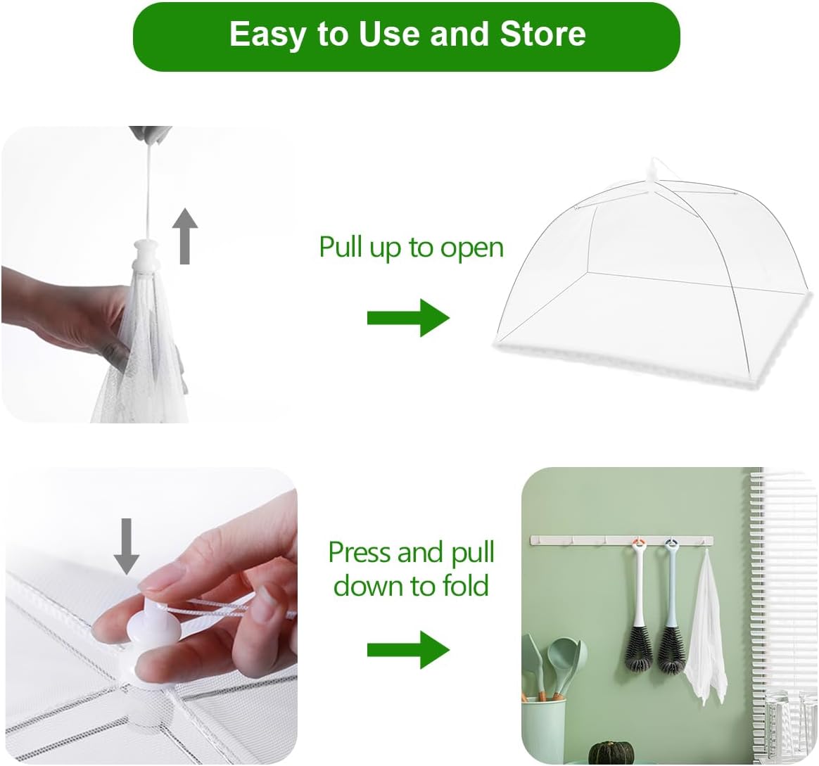 (6 Pack) Mesh Food Covers Tent - Outdoor Camping Umbrella recension och pris