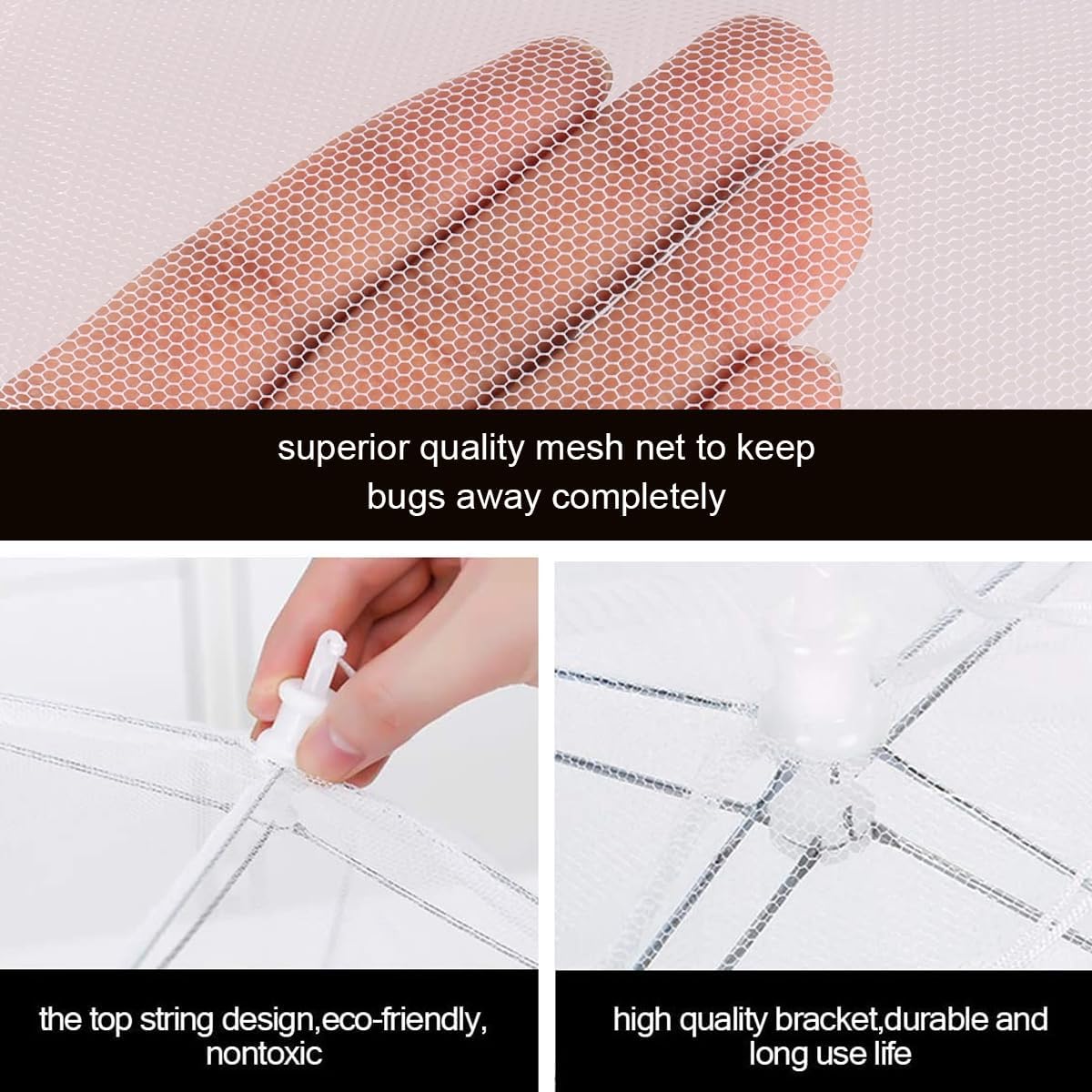 (6 Pack) Mesh Food Covers Tent - Outdoor Camping Umbrella recension och pris