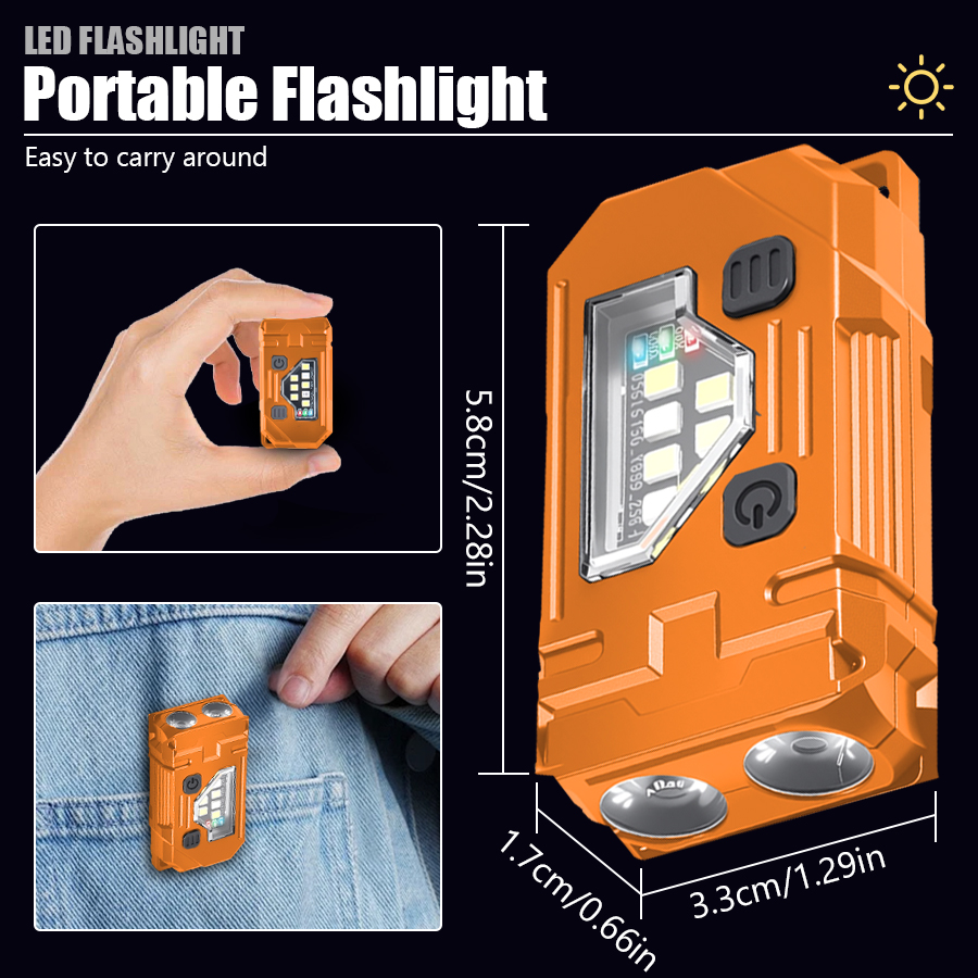 Mini Keychain EDC Flashlight R - Headlamp recension och pris