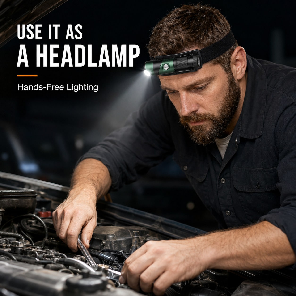 4-In-1 Rechargeable Flashlight - Headlamp recension och pris