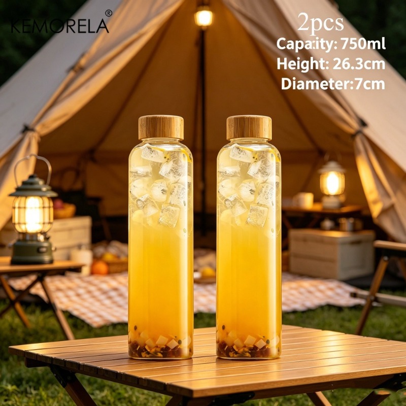 2/4PCS Glass Sports Water Bott - Outdoor Camping Activities For Adults recension och pris