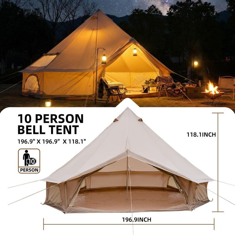 4 Season Bell Tent 16.4FT, Bei - Outdoor Yurt Camping recension och pris
