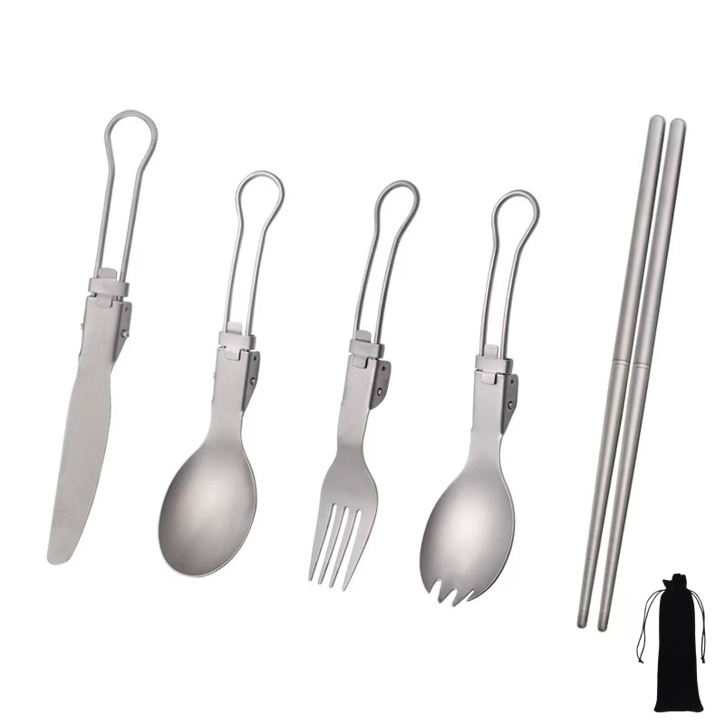Titanium Foldable Utensil Set  - Outdoor Camping World recension och pris