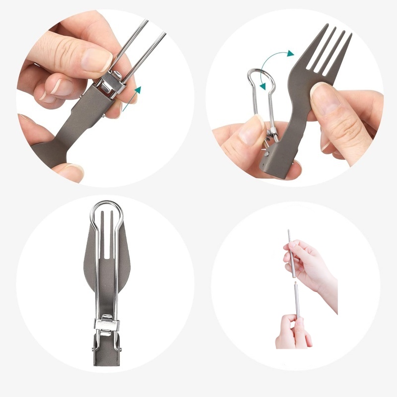 Titanium Foldable Utensil Set  - Outdoor Camping World recension och pris