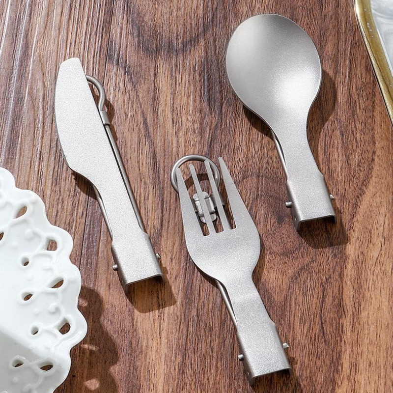 Titanium Foldable Utensil Set  - Outdoor Camping World recension och pris