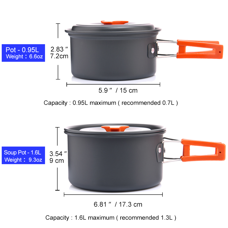Widesea Camping Outdoor Cookwa - Outdoor Camping Dining Set recension och pris