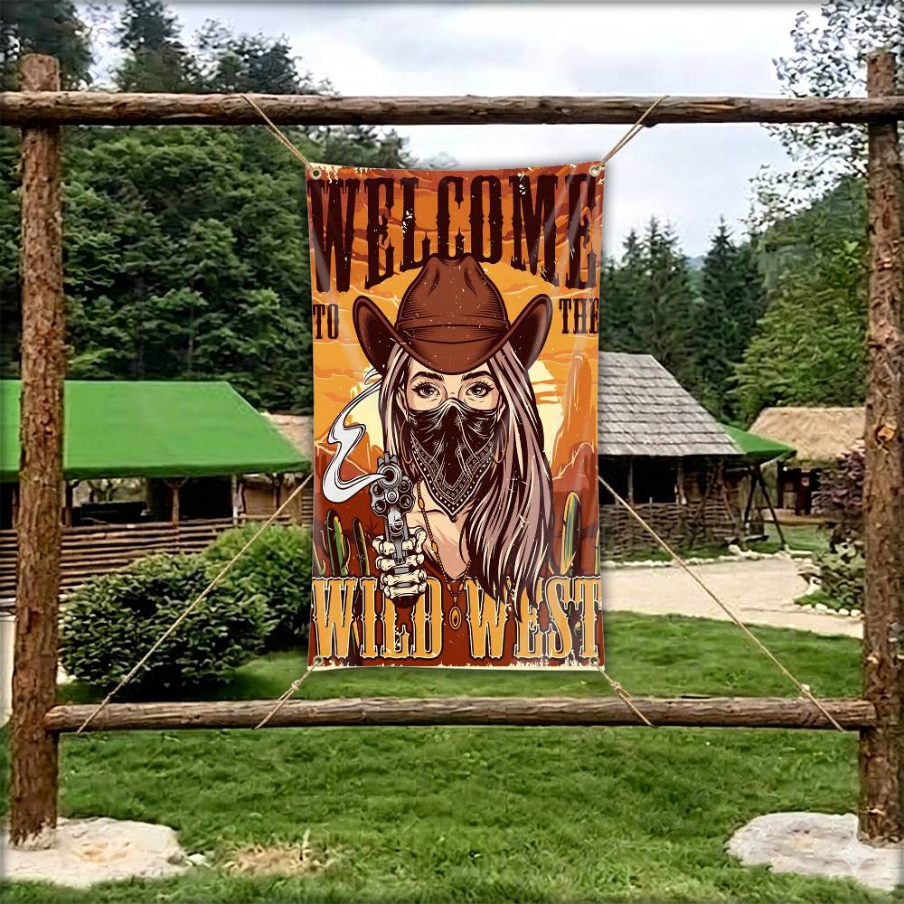 Retro Texas Western Cowboy Fla - Outdoor Camping In Texas recension och pris