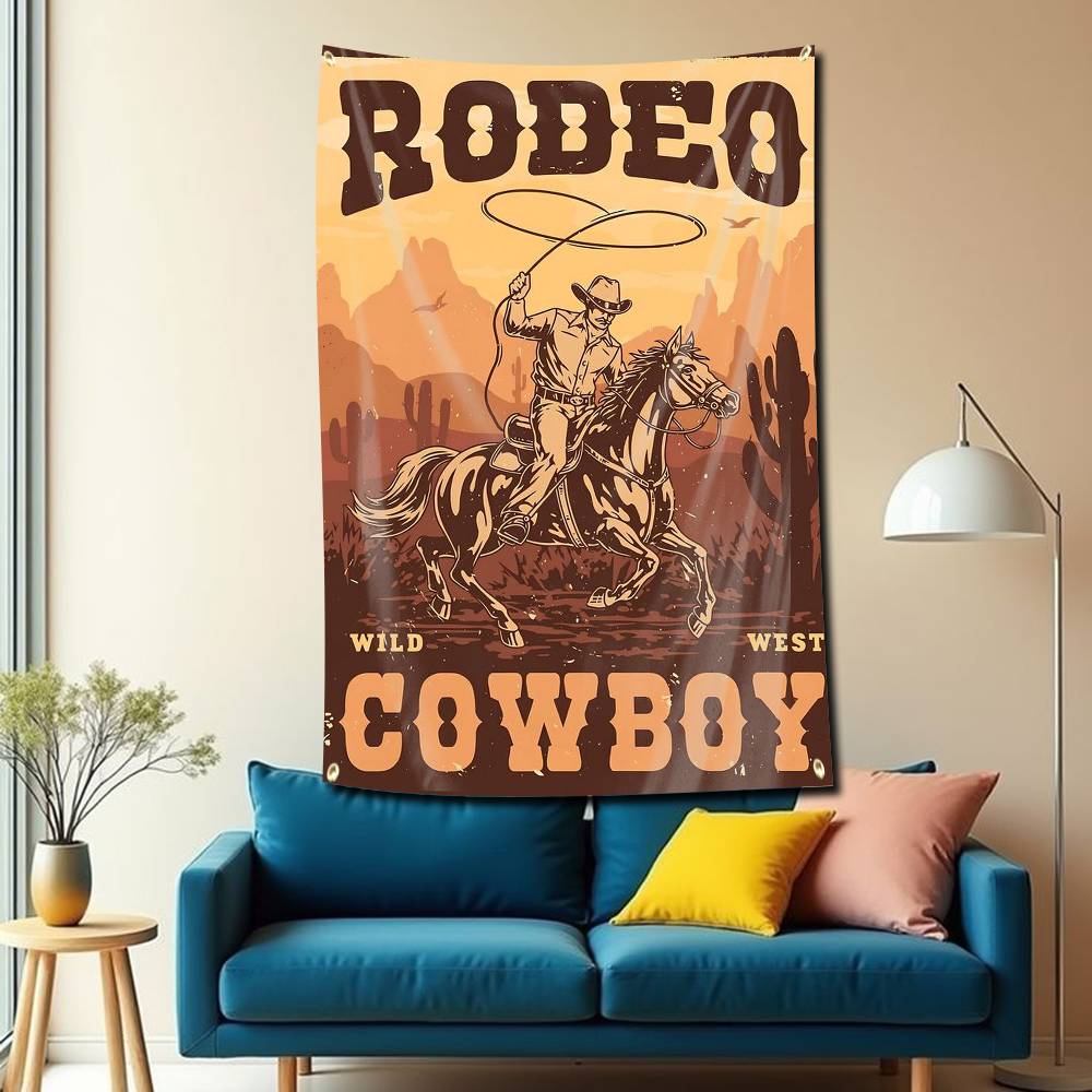 Retro Texas Western Cowboy Fla - Outdoor Camping In Texas recension och pris