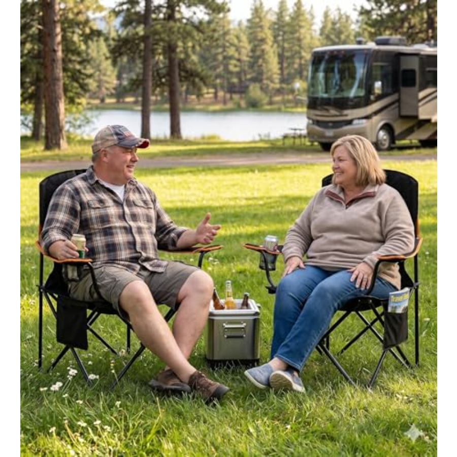 Oversized Padded Camping Chair - Camping Quad recension och pris