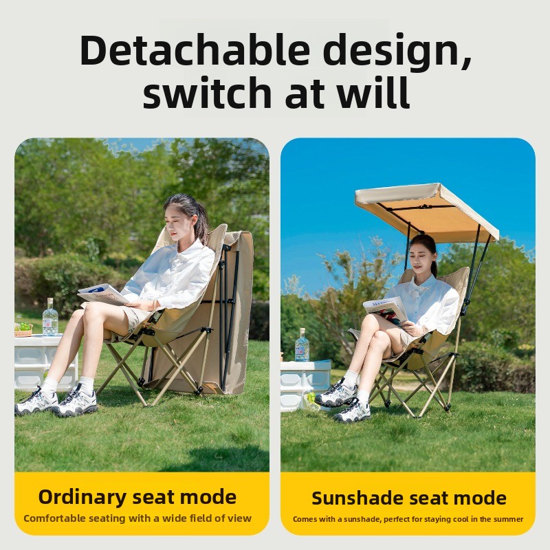 Foldable High Back Moon Chair  - Outdoor Camping Umbrella recension och pris