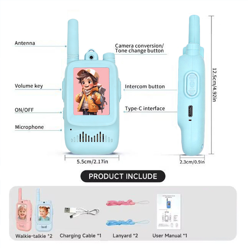 2pcs Kids Video Walkie Talkie  - Outdoor Camping Toys recension och pris