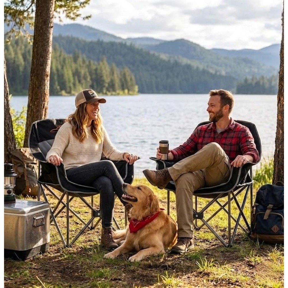 Oversized Padded Camping Chair - Camping Quad recension och pris