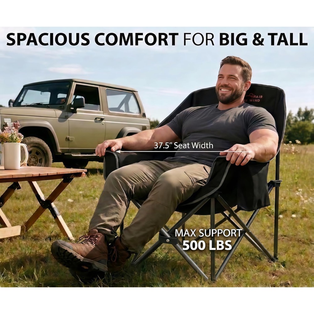 Oversized Padded Camping Chair - Camping Quad recension och pris