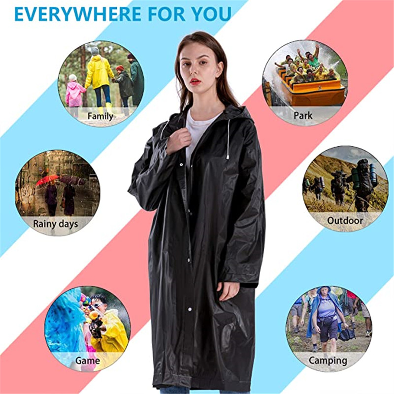Eva Unisex Raincoat Rainproof  - Outdoor Camping Activities For Adults recension och pris