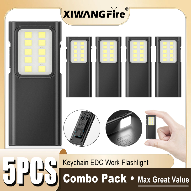 1-5PCS Rechargeable EDC Flashl - Headlamp recension och pris