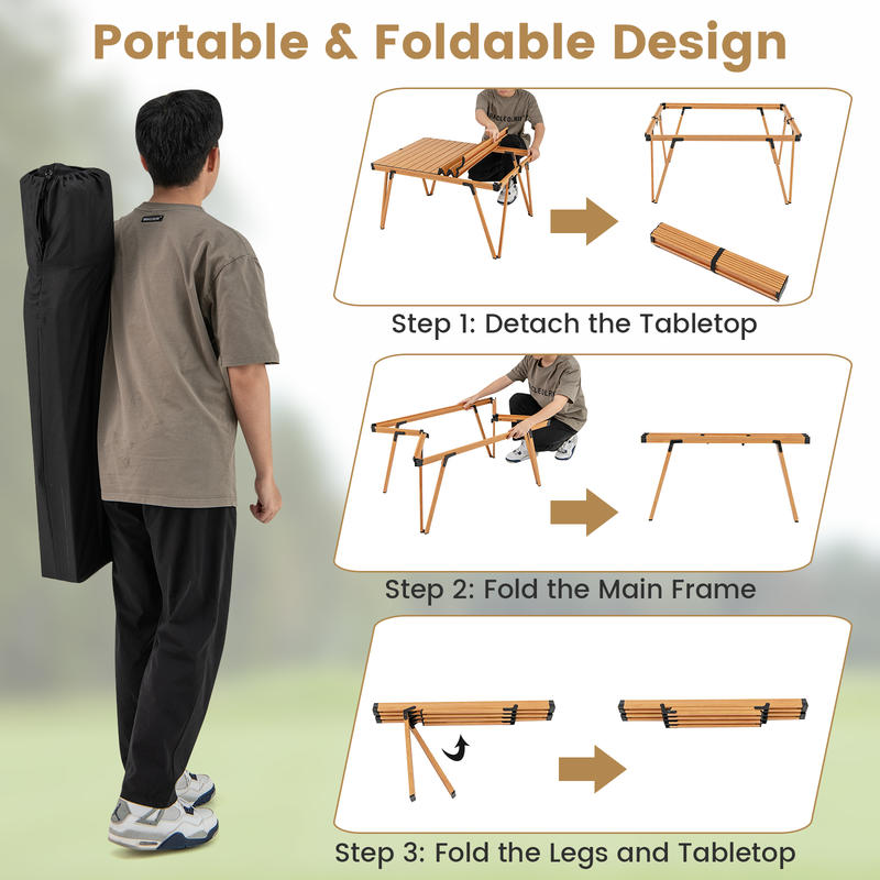 Single Folding Picnic Table 93 - Camp Table Folding recension och pris